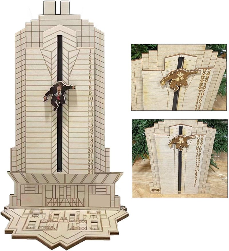 woobles Christmas Die Hard Advent Calendar 2022 Wooden Count Down Calendars for Tabletop, Hans Gruber Advent Calendar, Christmas Countdown Advent Calendars Funny Gifts - Image 2